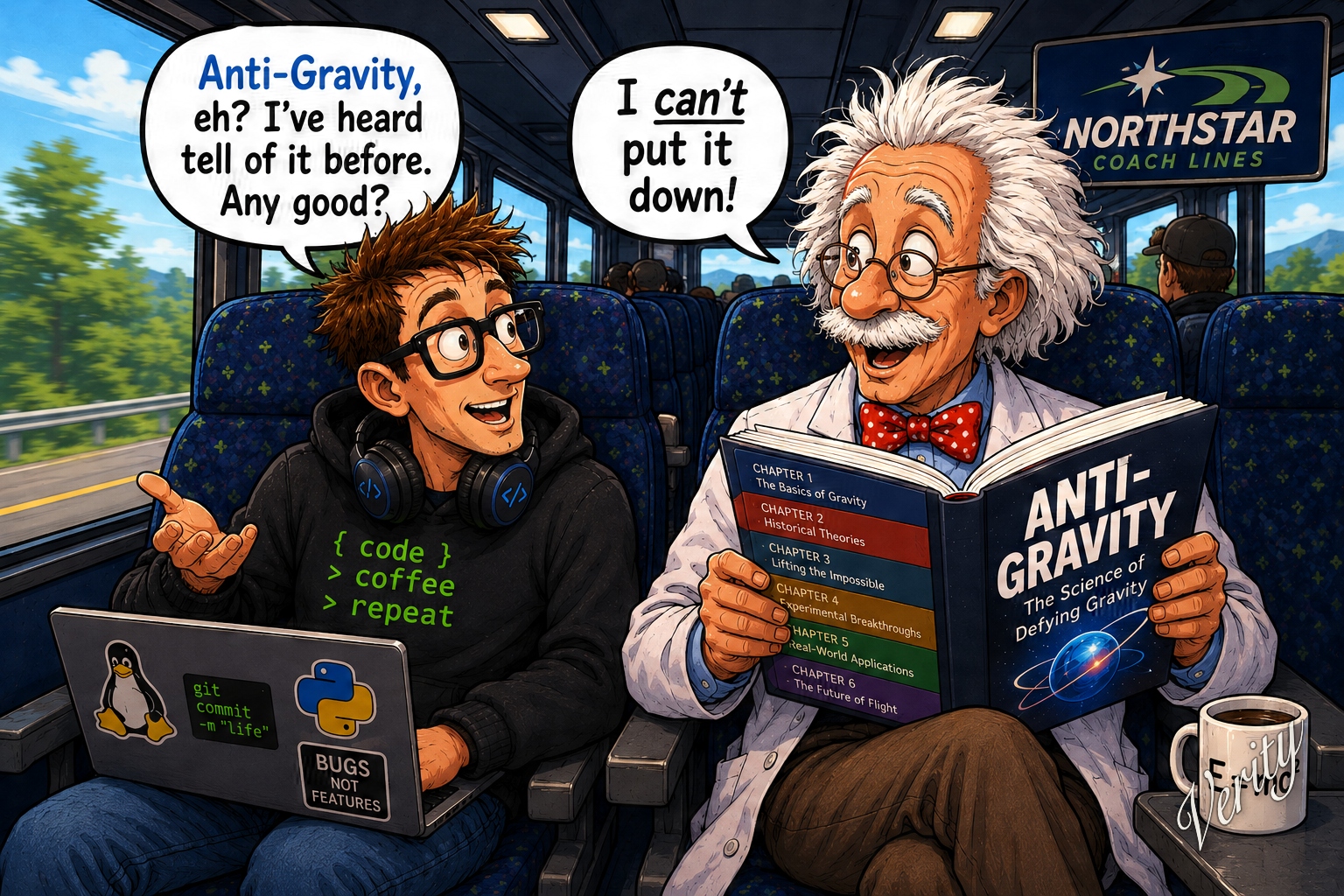 Anti Gravity — original joke image by Glen Munro