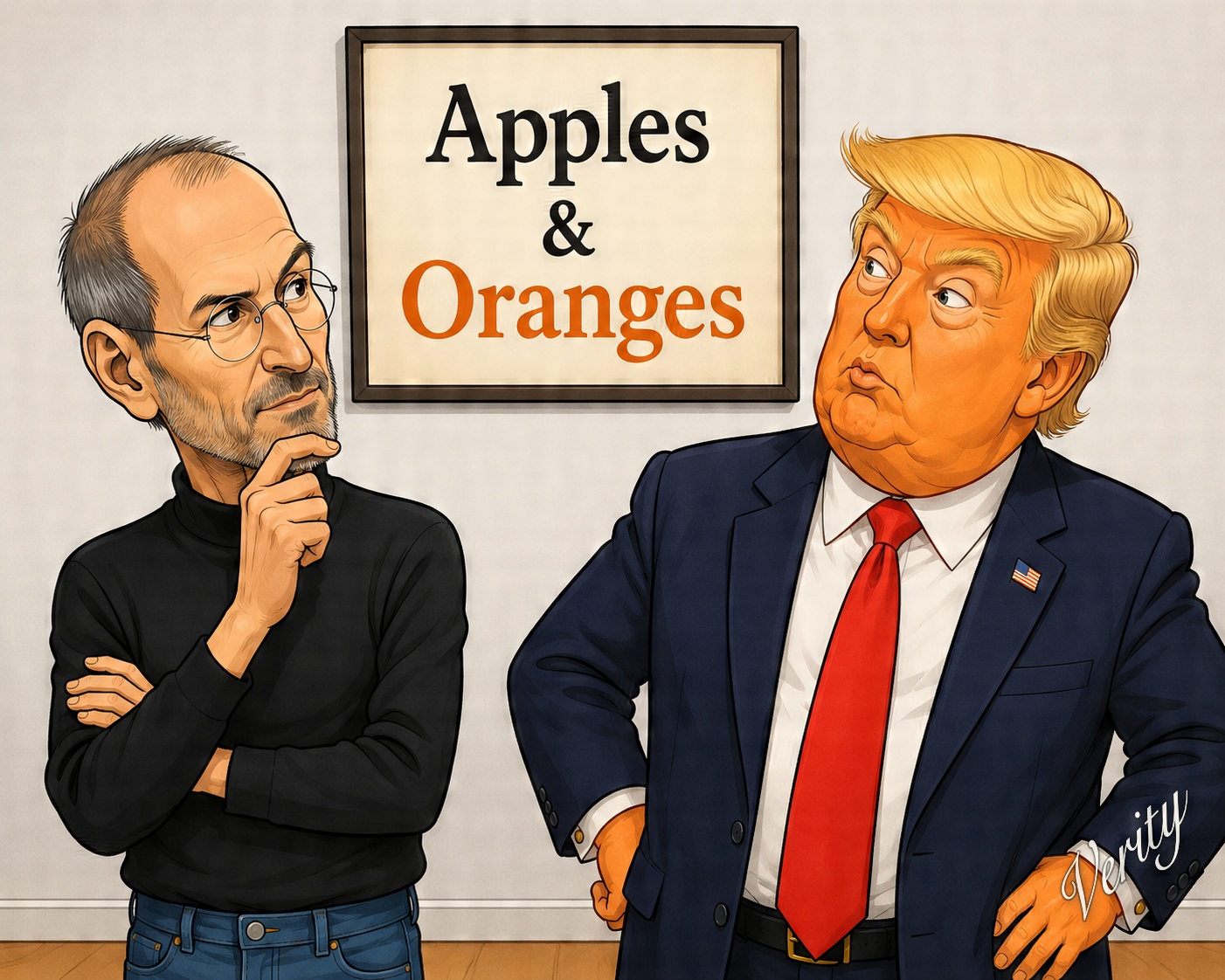 Apples & Oranges — original joke image by Glen Munro