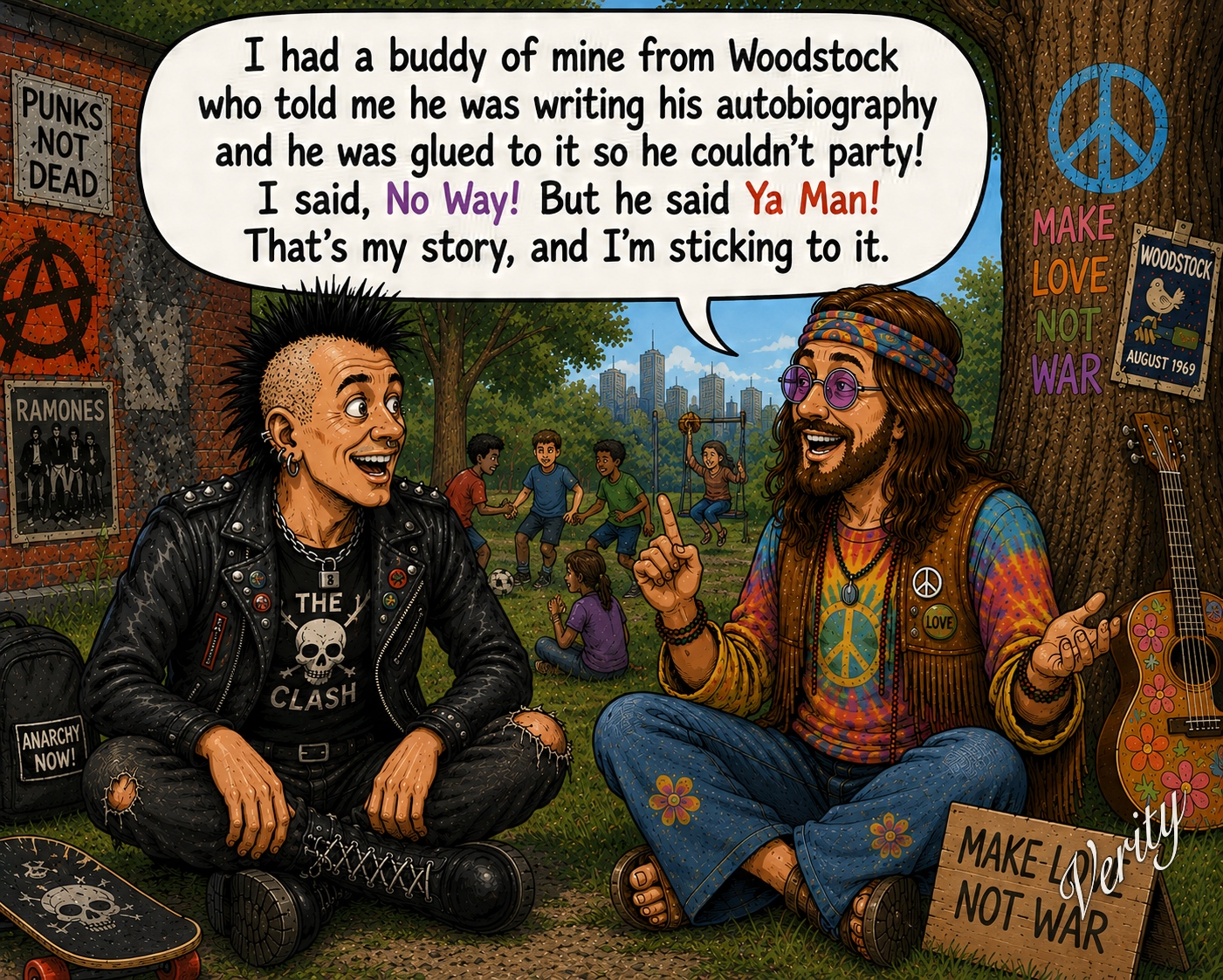Autobiography — original joke image by Glen Munro