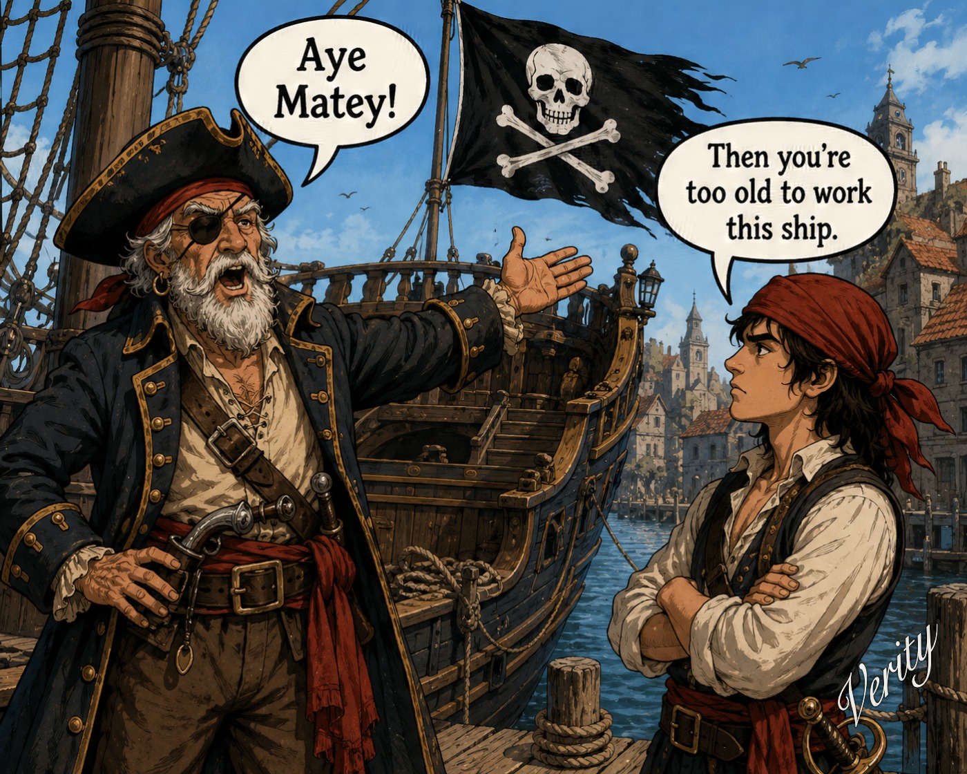Aye Matey — original joke image by Glen Munro