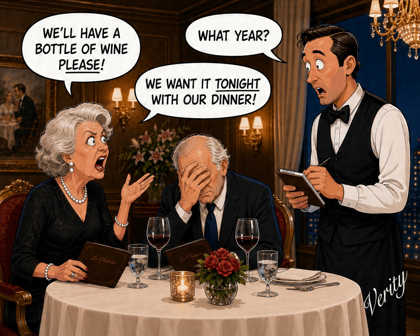 Bottle of Wine — original joke image by Glen Munro