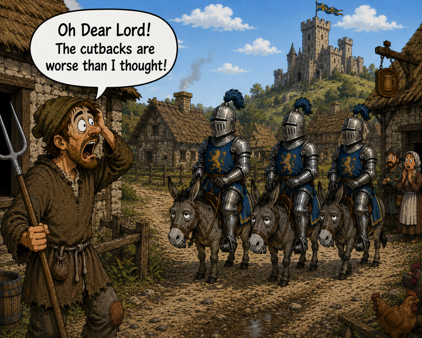 Budget Cuts — original joke image by Glen Munro