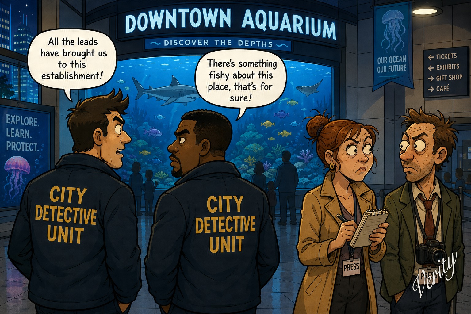 City Detective Unit — original joke image by Glen Munro