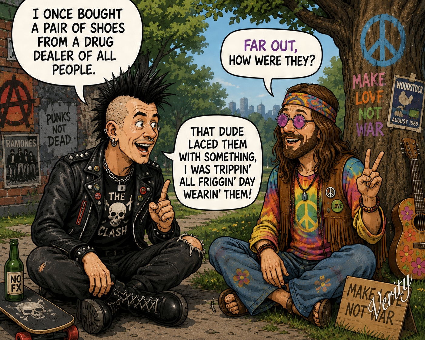 Drug Dealer Shoes — original joke image by Glen Munro