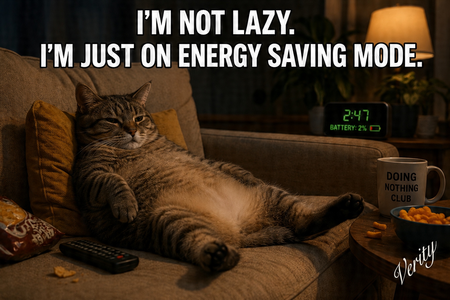 Energy Saving Mode — original joke image by Glen Munro