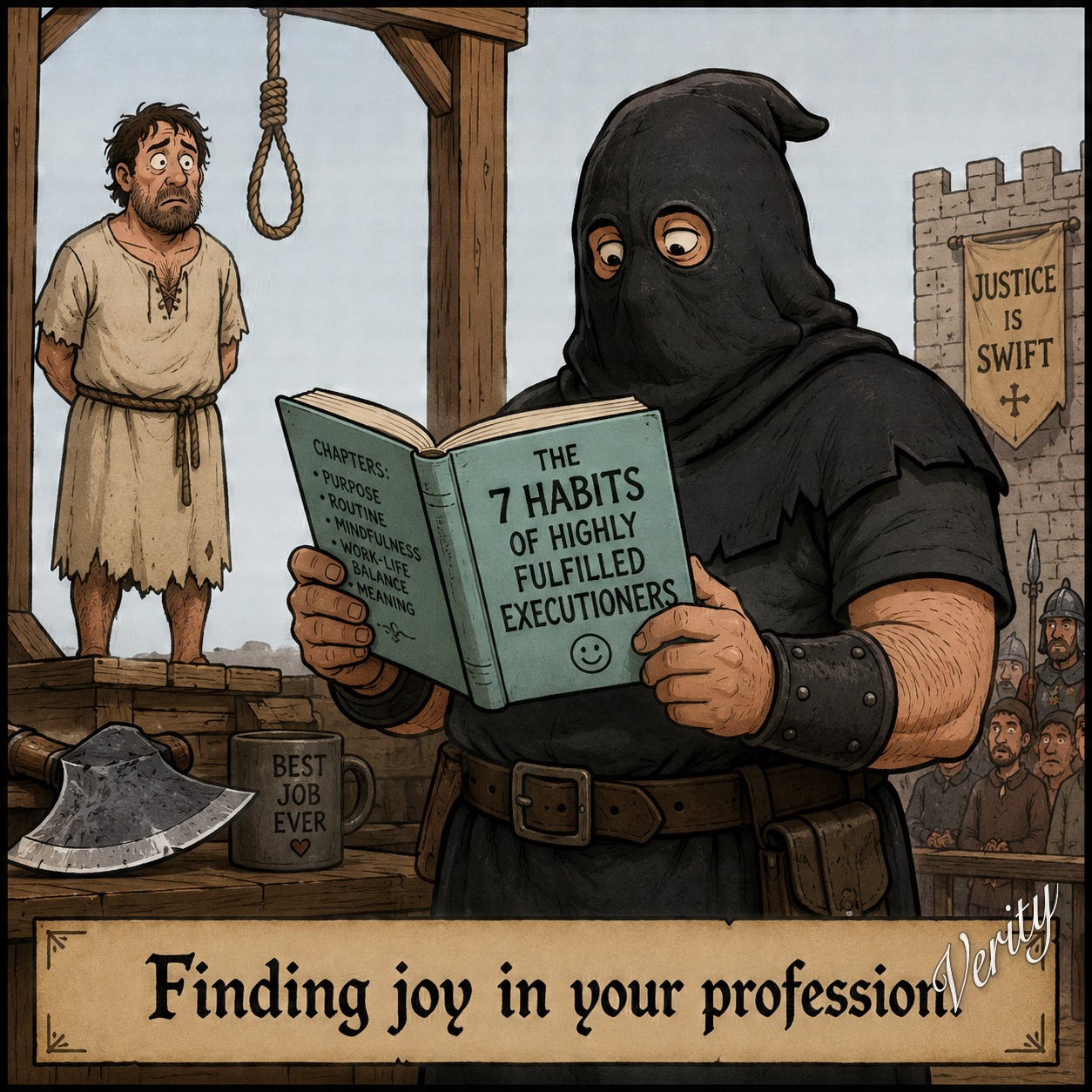 Finding Joy — original joke image by Glen Munro