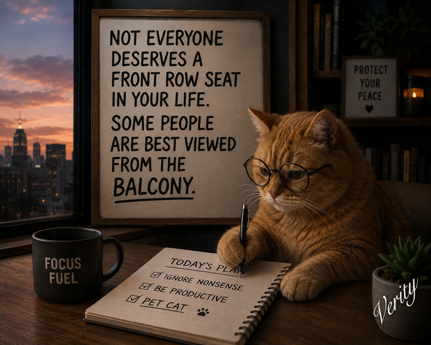 Front Row Seat — original joke image by Glen Munro
