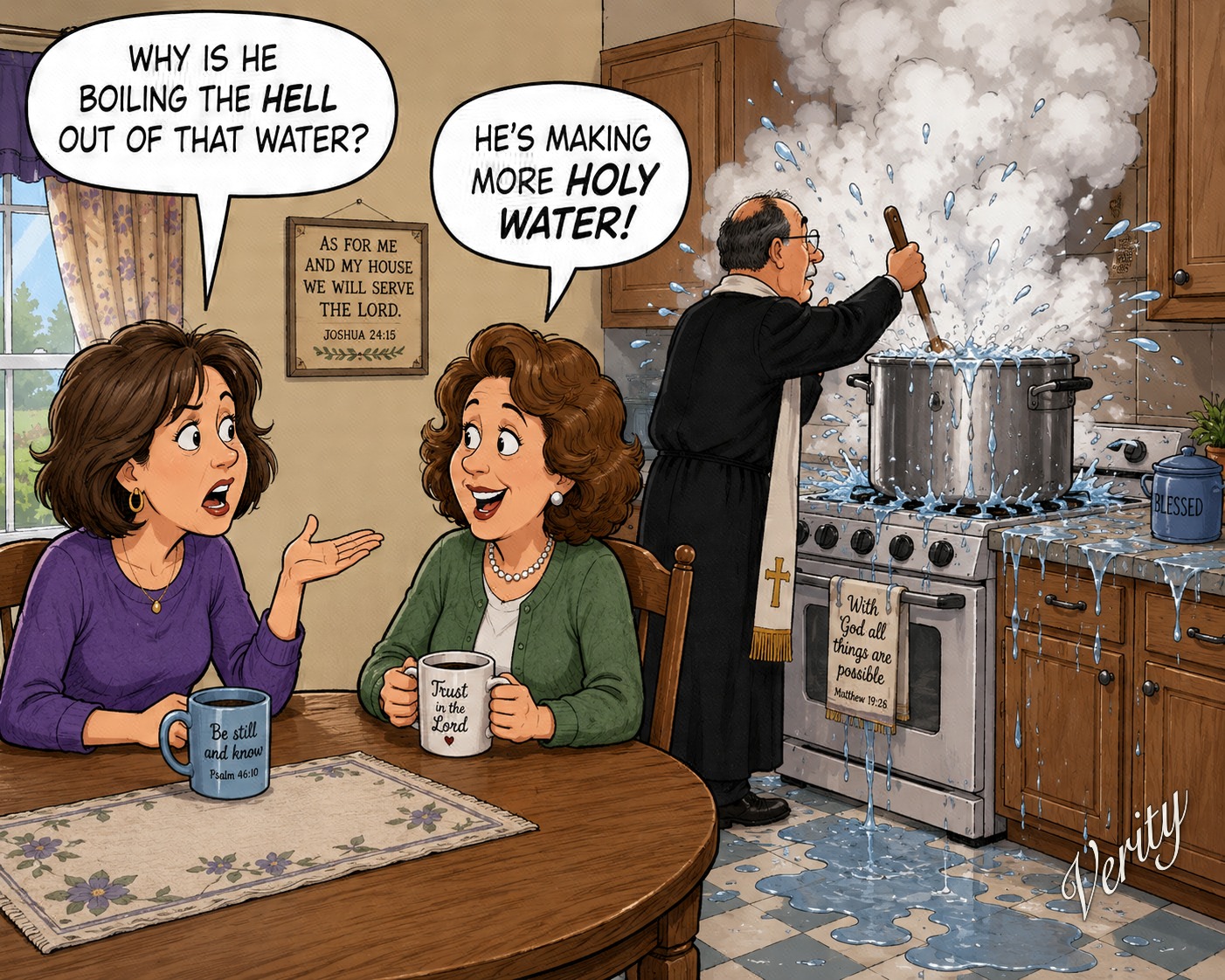 Holy Water — original joke image by Glen Munro
