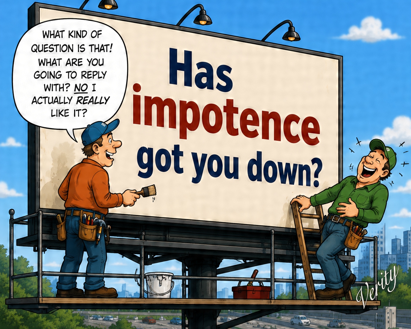 Impotence Got You Down — original joke image by Glen Munro