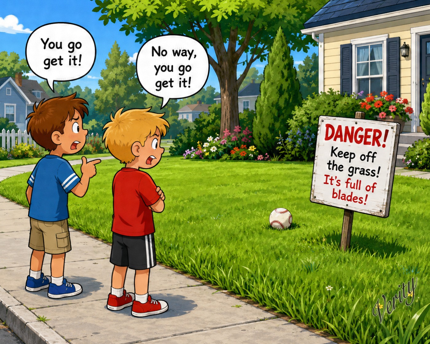 Keep of the Grass — original joke image by Glen Munro