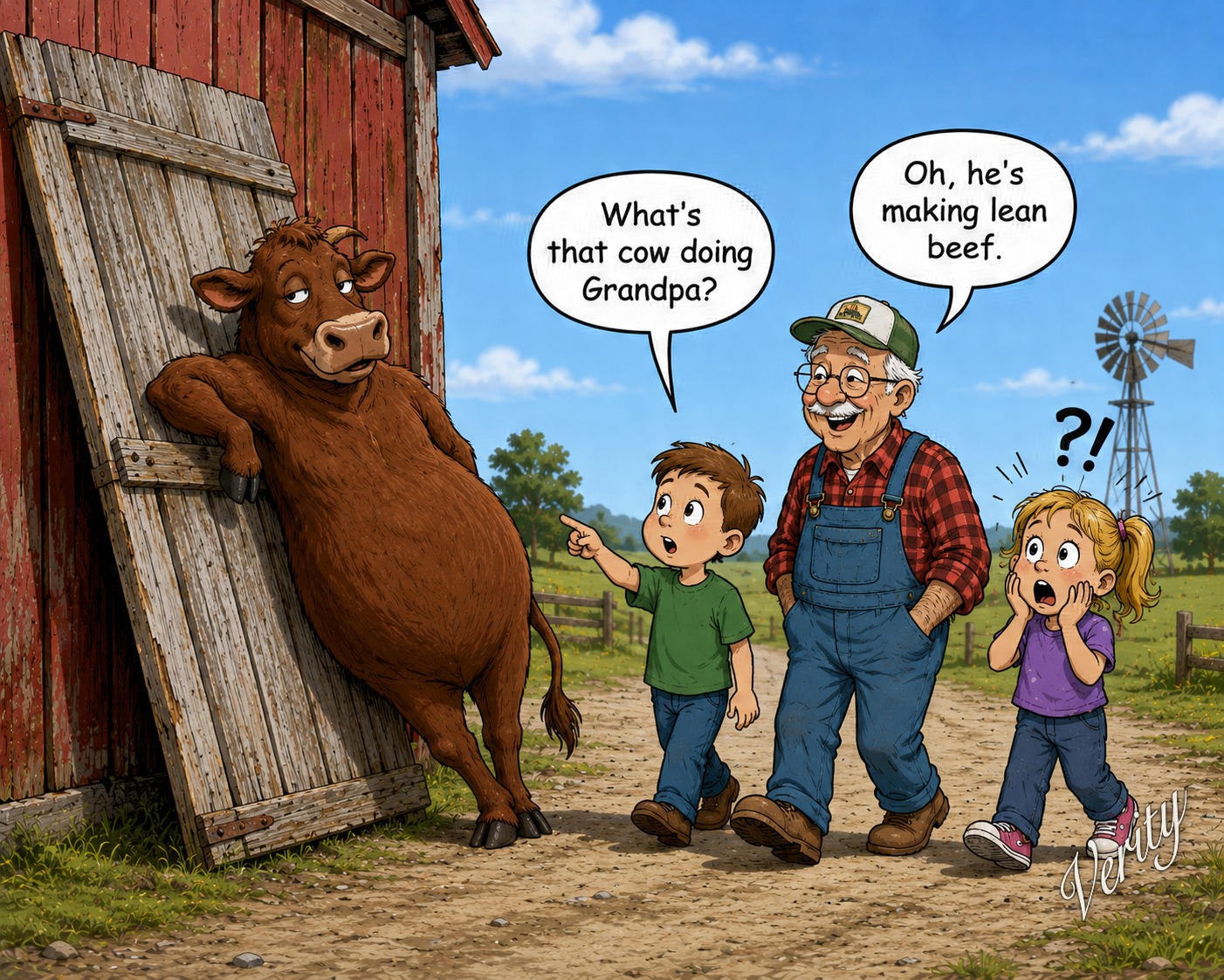 Lean Beef — original joke image by Glen Munro