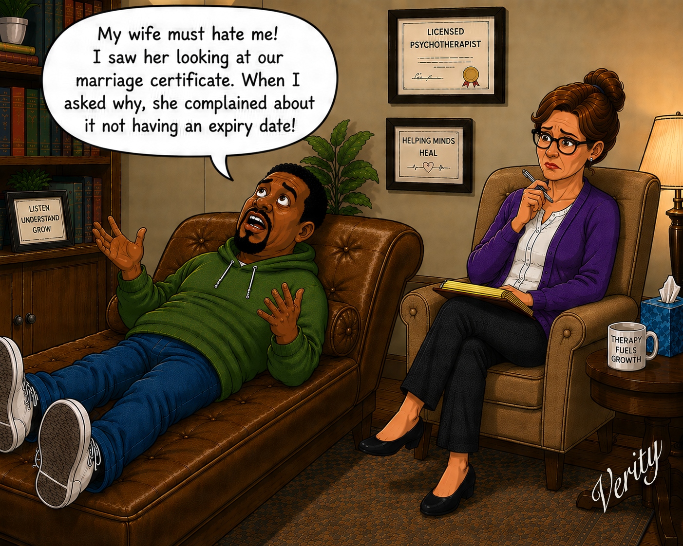 Marriage Certificate — original joke image by Glen Munro