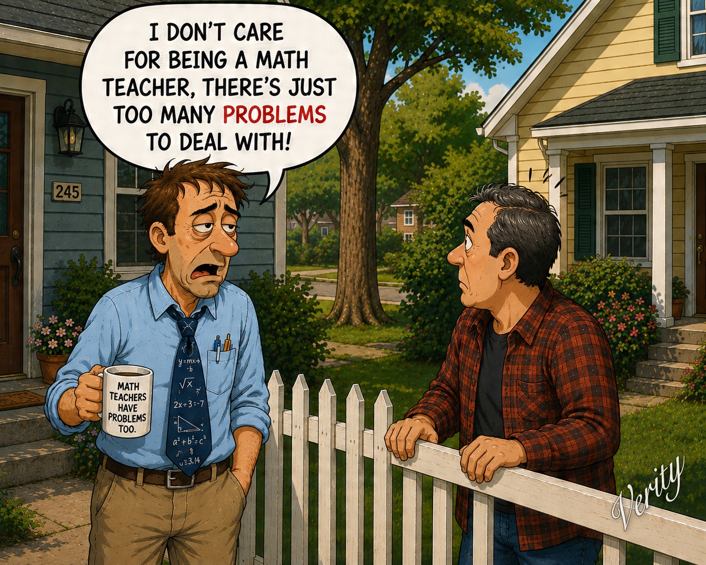 Math Teacher — original joke image by Glen Munro