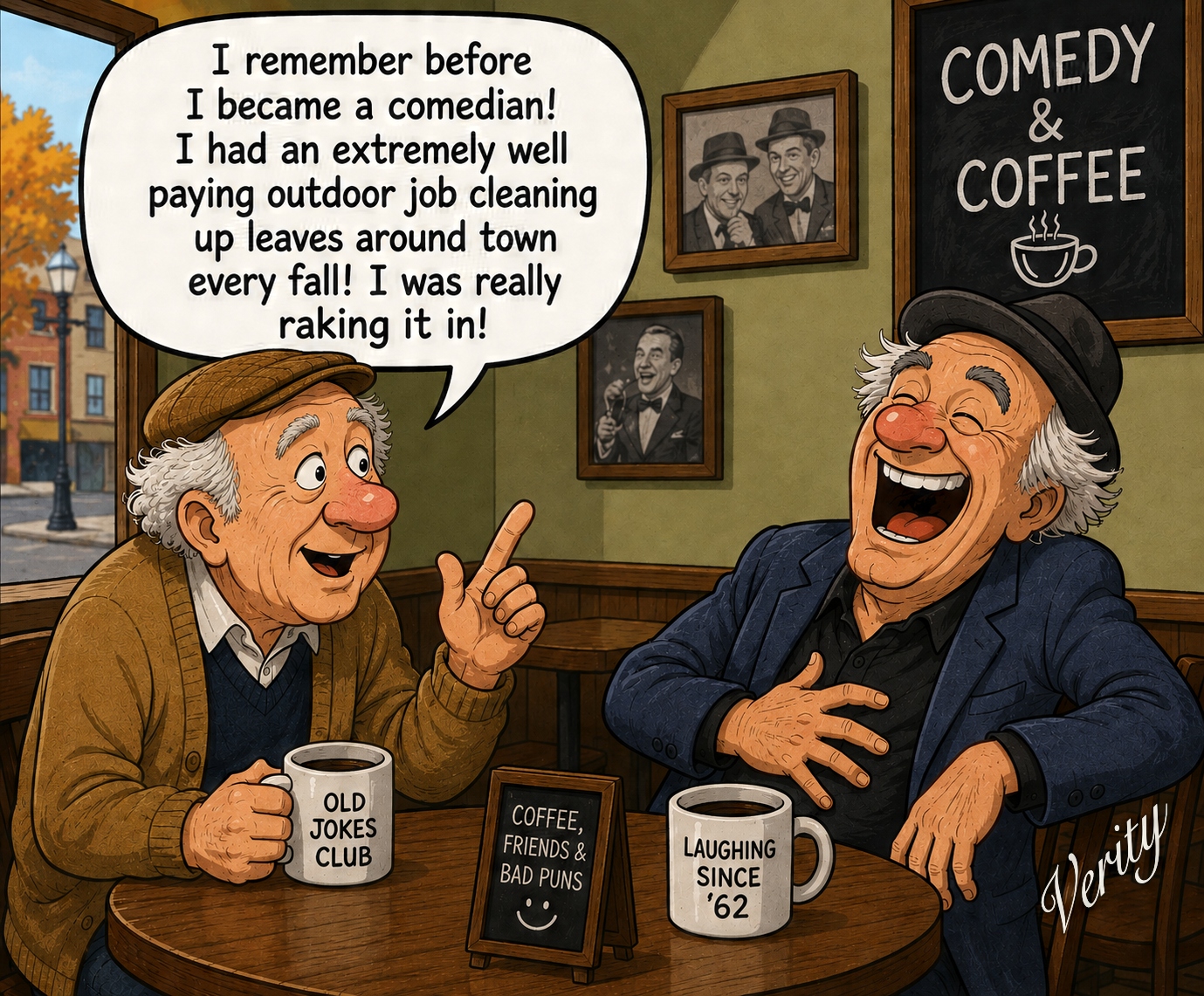 Raking It in — original joke image by Glen Munro