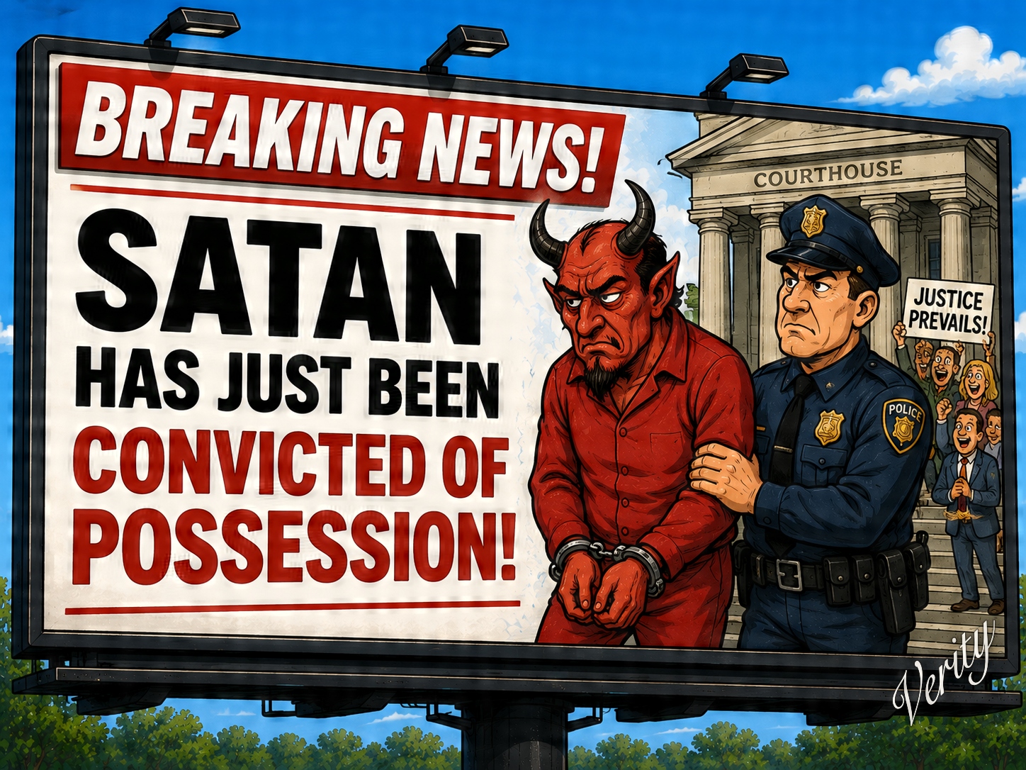 Satan Conviction — original joke image by Glen Munro