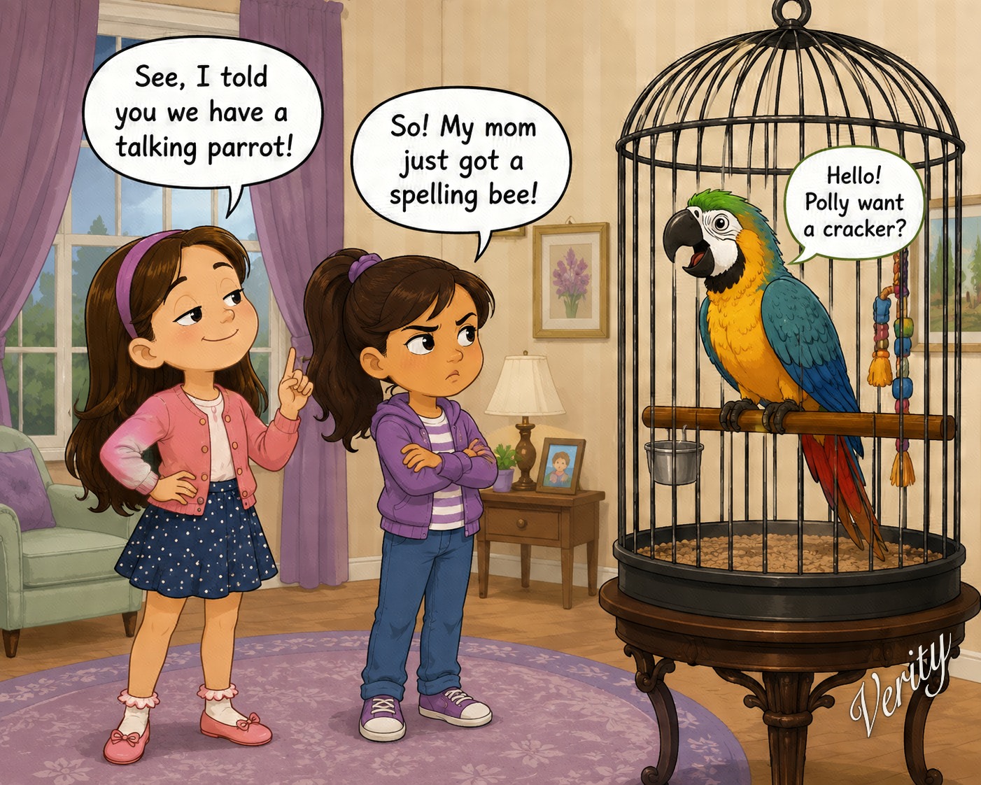 Talking Parrot — original joke image by Glen Munro