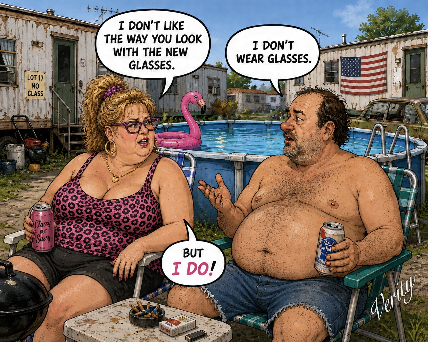 The New Glasses — original joke image by Glen Munro