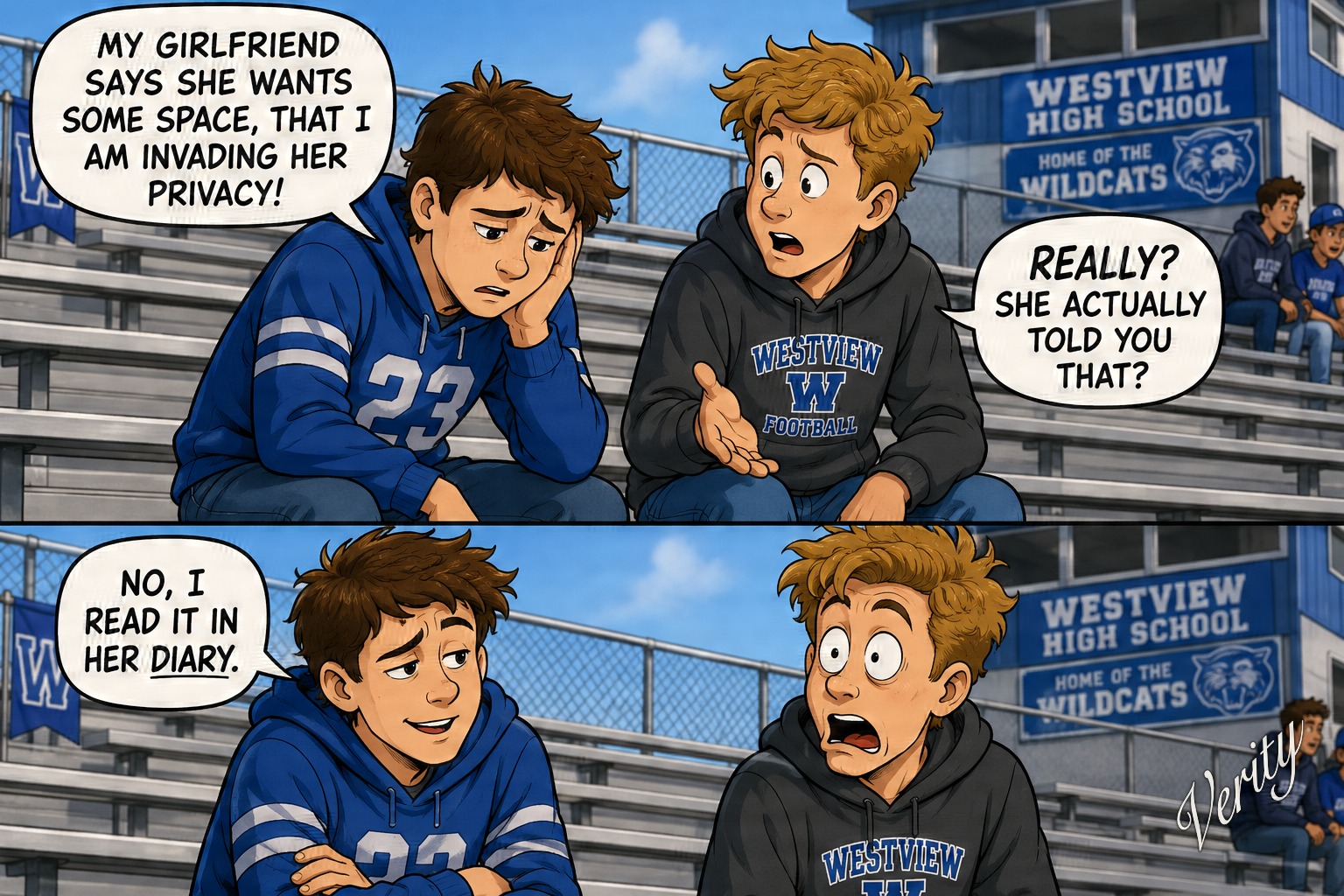 Too Invasive Boyfriend — original joke image by Glen Munro