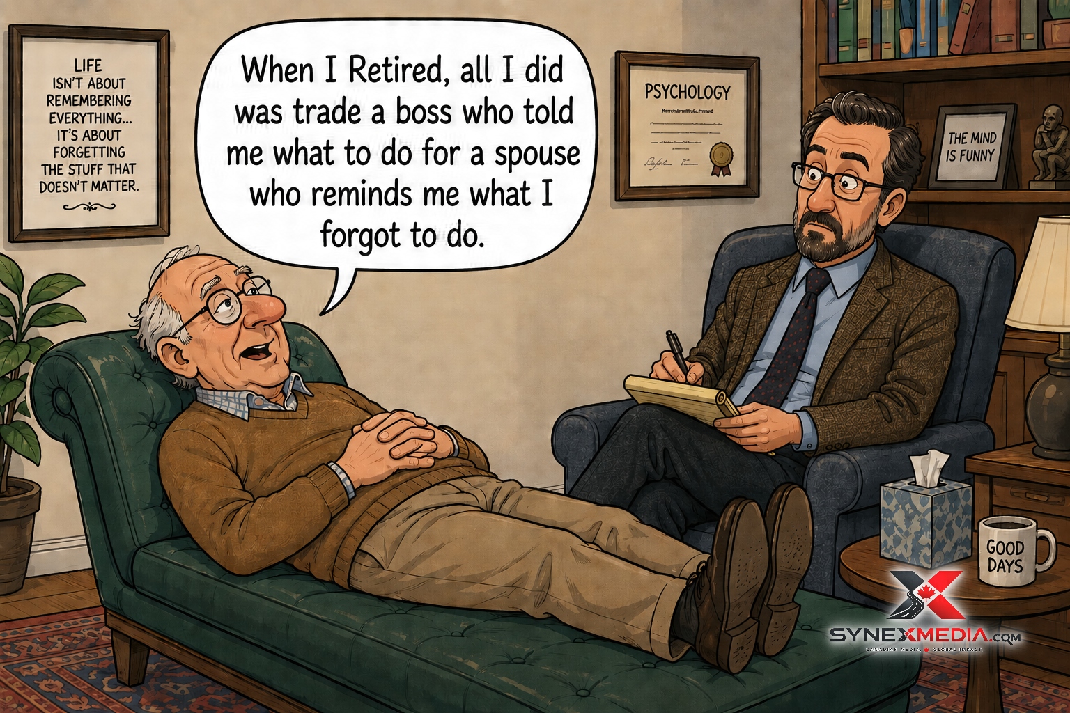When I Retired — original joke image by Glen Munro