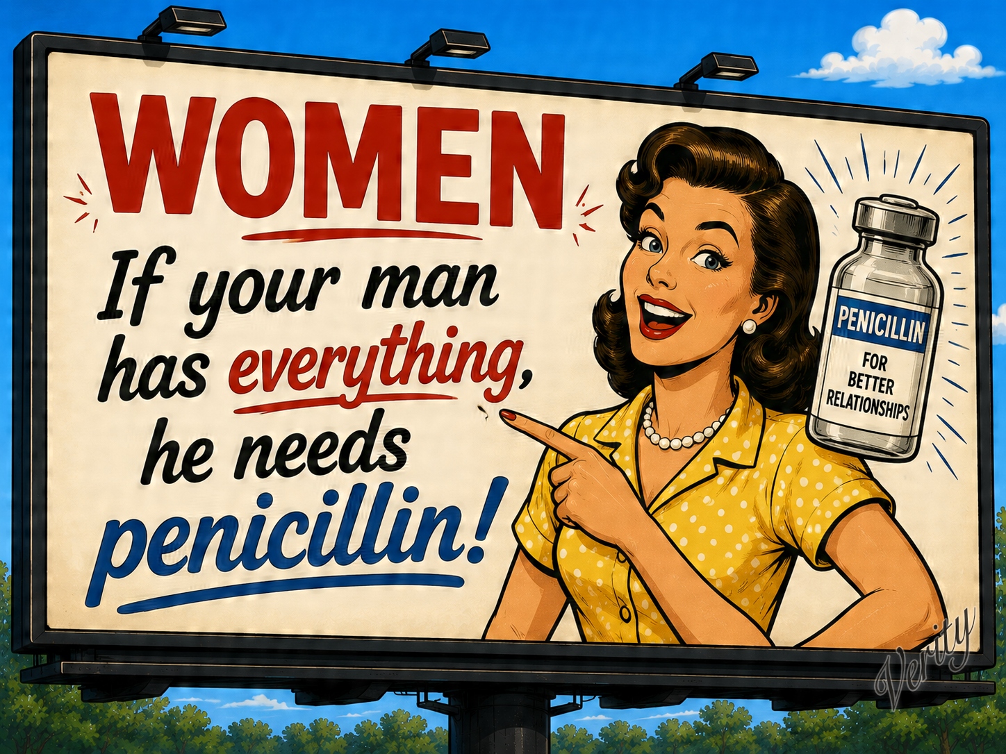 Women and Penicillin — original joke image by Glen Munro